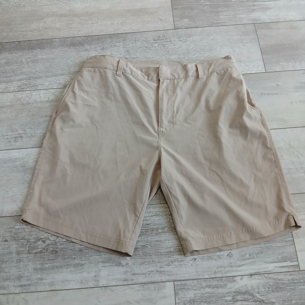 Fair Harbor Mens Size 38 Hybrid Shorts Beige Elastic Waist Quick Dry Lightweight